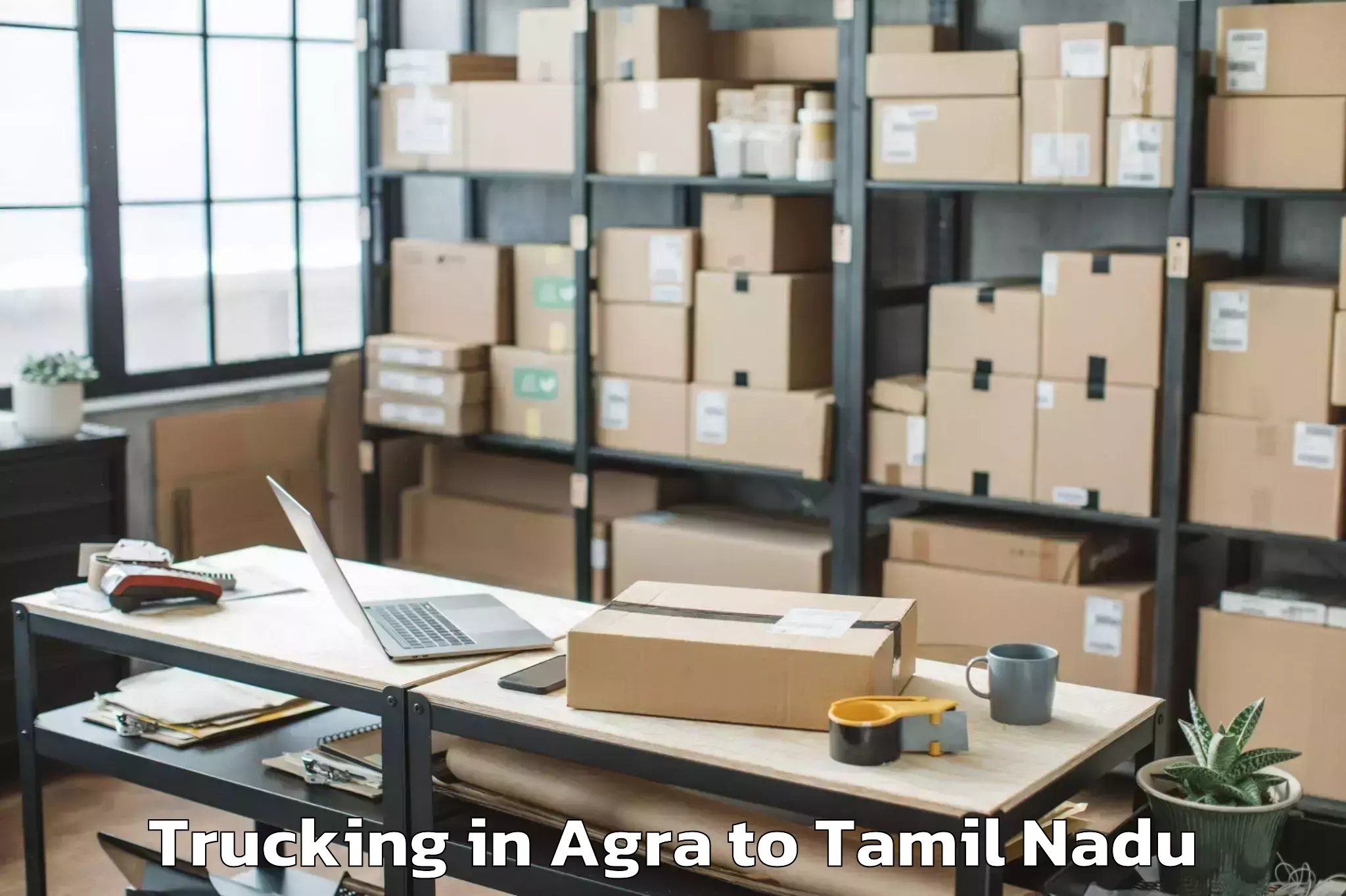 Top Agra to Kuzhithurai Trucking Available